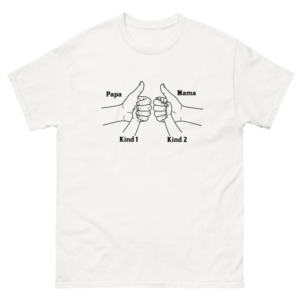 Handchenhalten Personalisiertes Baby T-Shirt