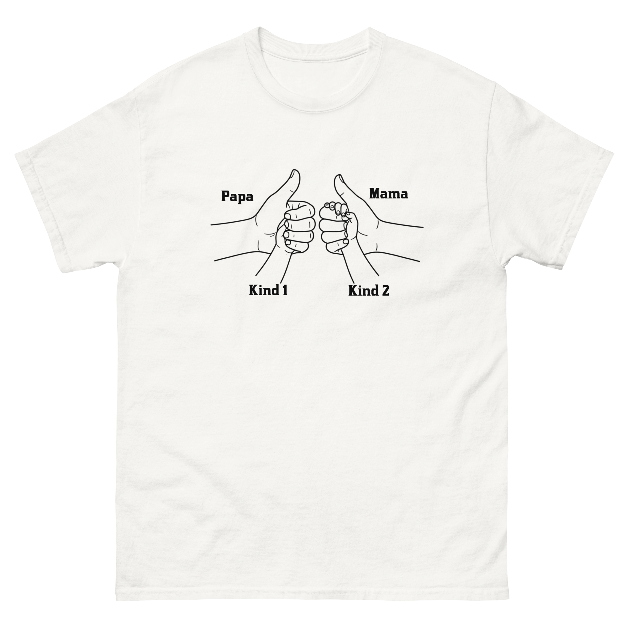 Handchenhalten Personalisiertes Baby T-Shirt