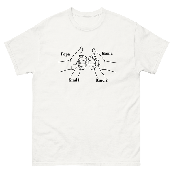 Handchenhalten Personalisiertes Baby T-Shirt