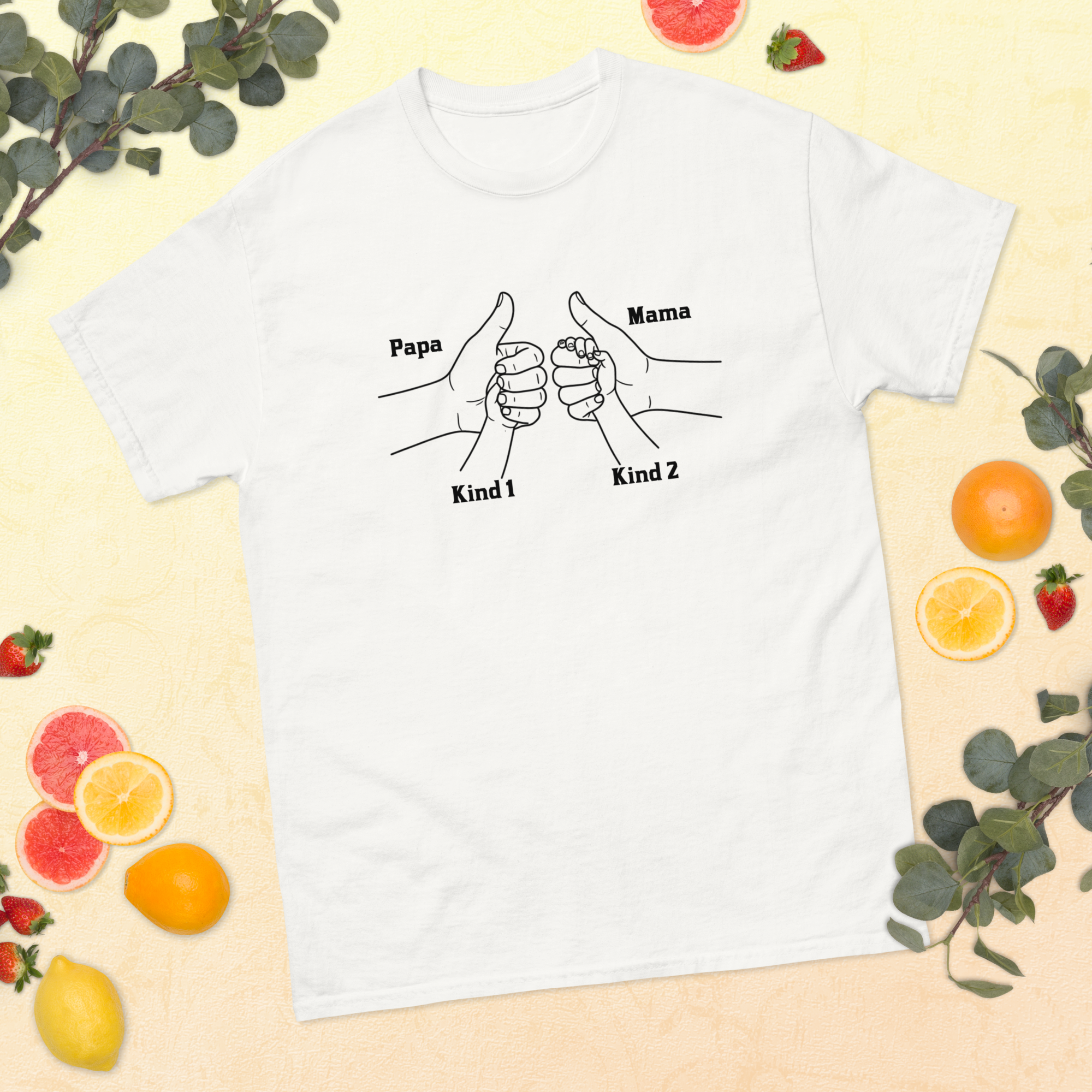Handchenhalten Personalisiertes Baby T-Shirt