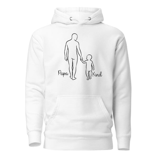 Papa Kind Spaziergang Personalisierter Hoodie